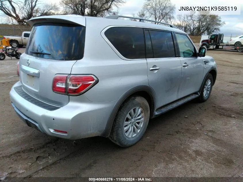 2019 Nissan Armada Sv VIN: JN8AY2NC1K9585119 Lot: 40668276