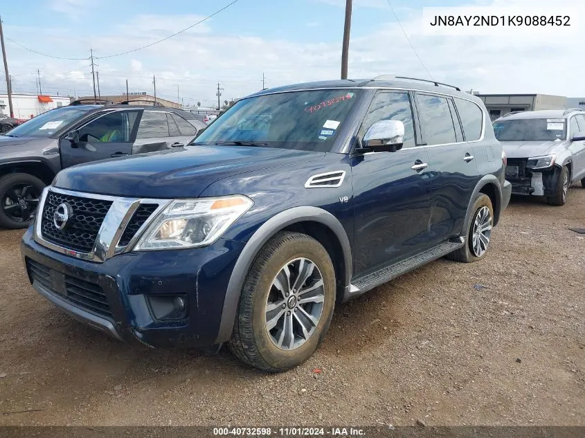 JN8AY2ND1K9088452 2019 Nissan Armada Sl