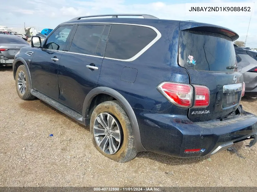 JN8AY2ND1K9088452 2019 Nissan Armada Sl