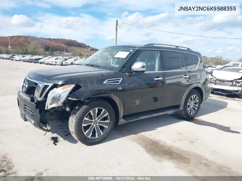 2019 Nissan Armada Sl VIN: JN8AY2NC6K9588355 Lot: 40738688