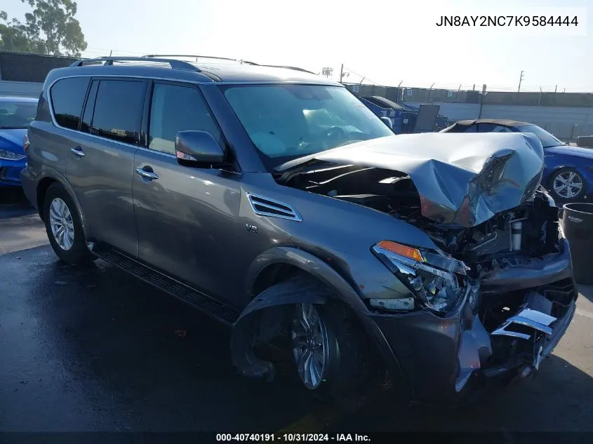 2019 Nissan Armada Sv VIN: JN8AY2NC7K9584444 Lot: 40740191