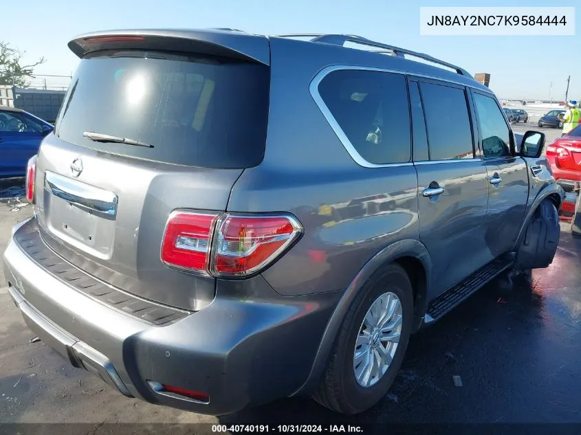 2019 Nissan Armada Sv VIN: JN8AY2NC7K9584444 Lot: 40740191