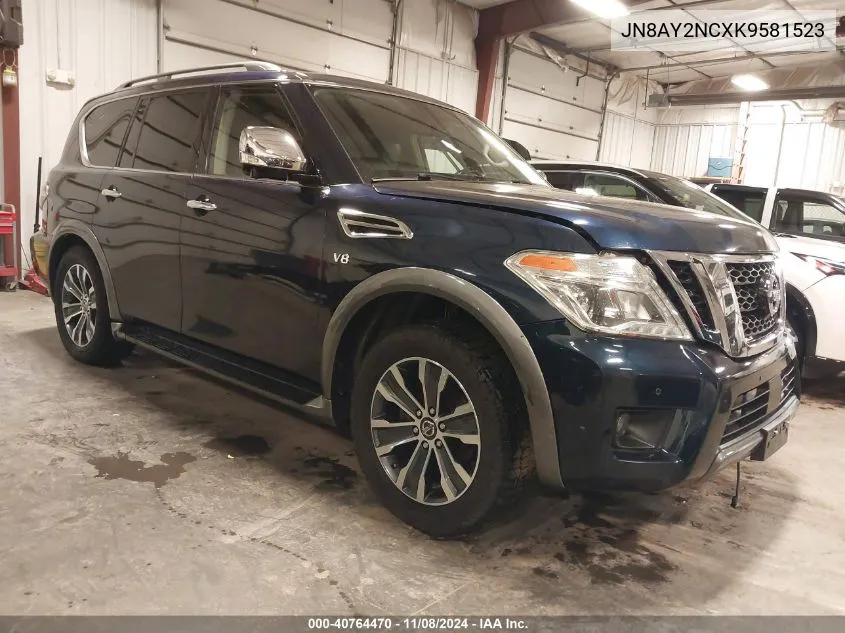 2019 Nissan Armada Sl VIN: JN8AY2NCXK9581523 Lot: 40764470