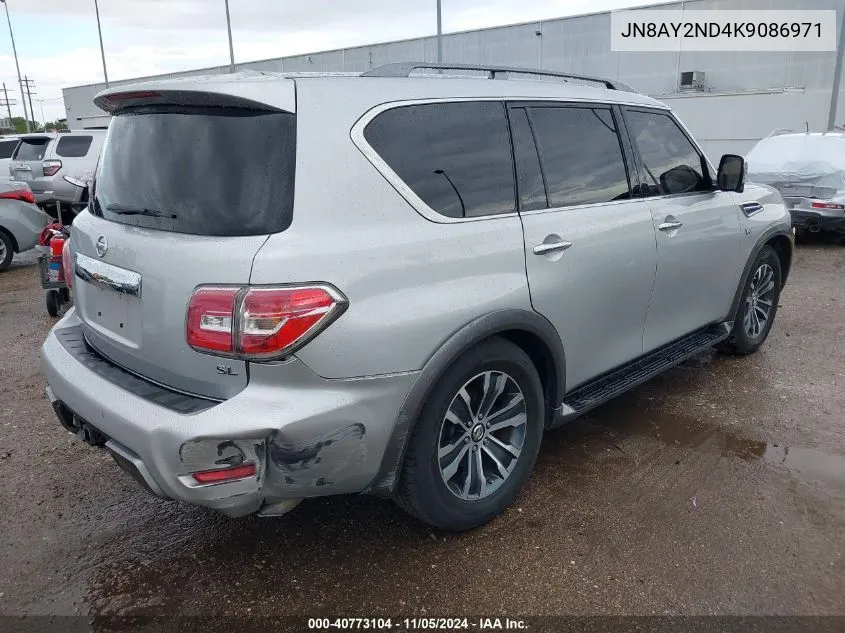 2019 Nissan Armada Sl VIN: JN8AY2ND4K9086971 Lot: 40773104