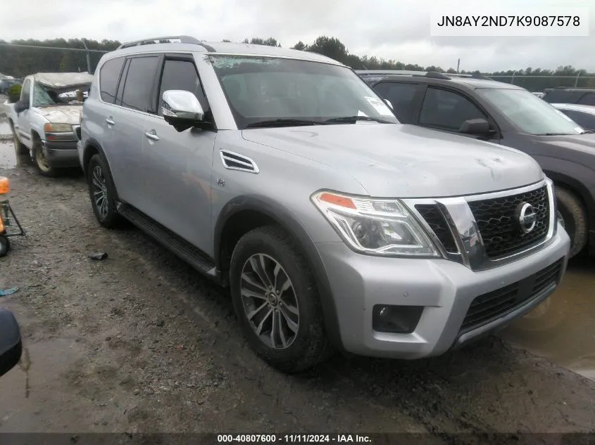 2019 Nissan Armada Sl VIN: JN8AY2ND7K9087578 Lot: 40807600