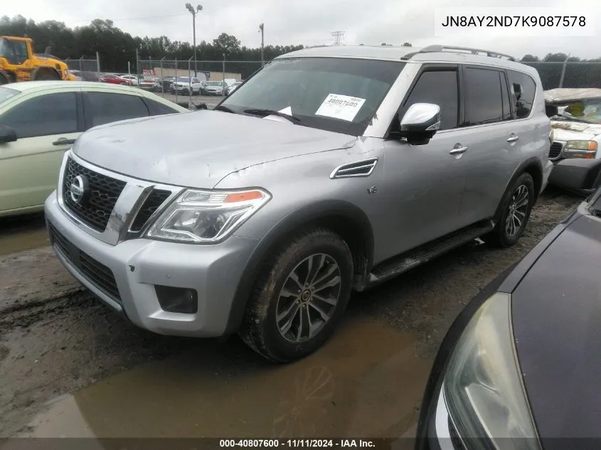 2019 Nissan Armada Sl VIN: JN8AY2ND7K9087578 Lot: 40807600