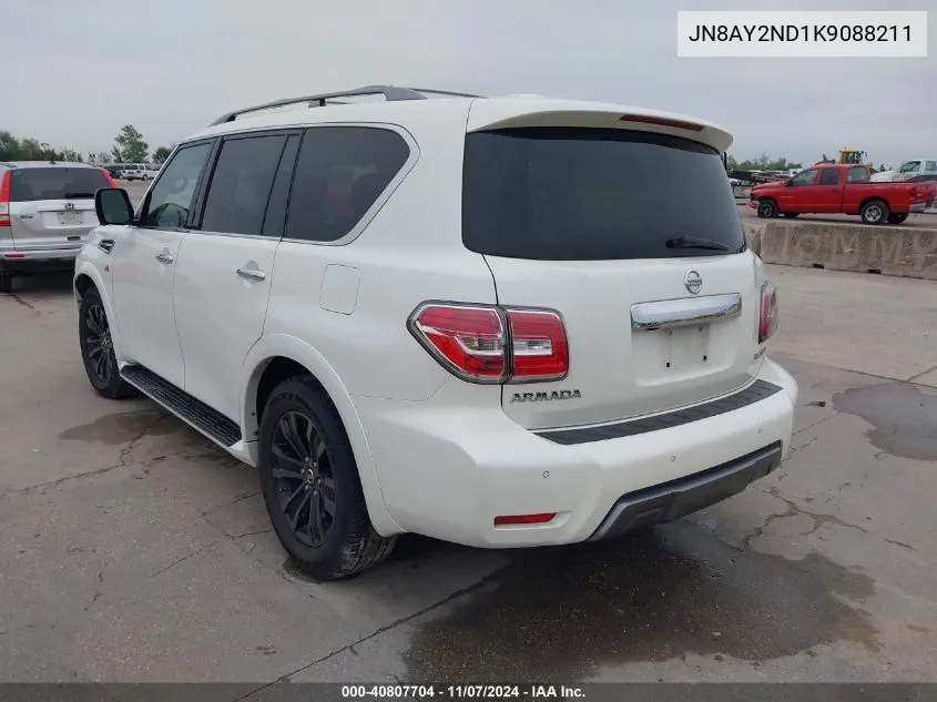 2019 Nissan Armada Platinum VIN: JN8AY2ND1K9088211 Lot: 40807704