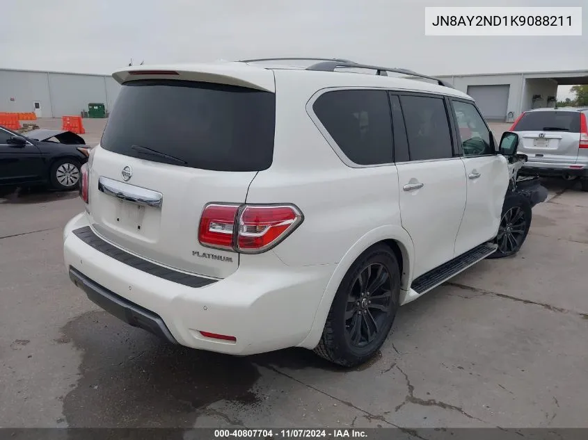 2019 Nissan Armada Platinum VIN: JN8AY2ND1K9088211 Lot: 40807704