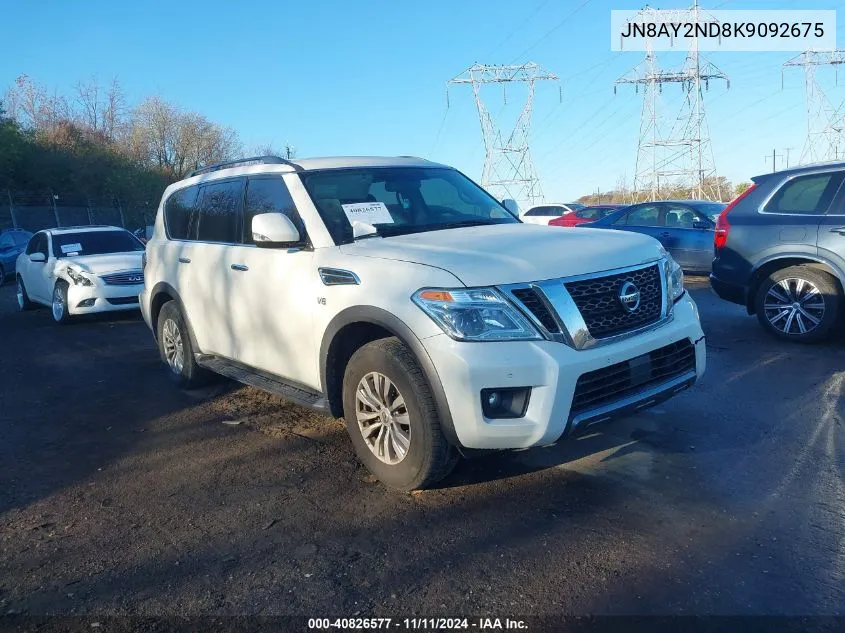 2019 Nissan Armada Sv/Sl/Platinum VIN: JN8AY2ND8K9092675 Lot: 40826577