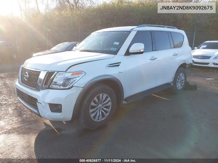 2019 Nissan Armada Sv/Sl/Platinum VIN: JN8AY2ND8K9092675 Lot: 40826577