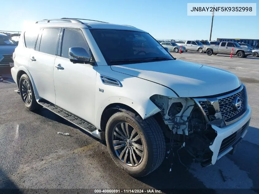 2019 Nissan Armada Platinum VIN: JN8AY2NF5K9352998 Lot: 40860891