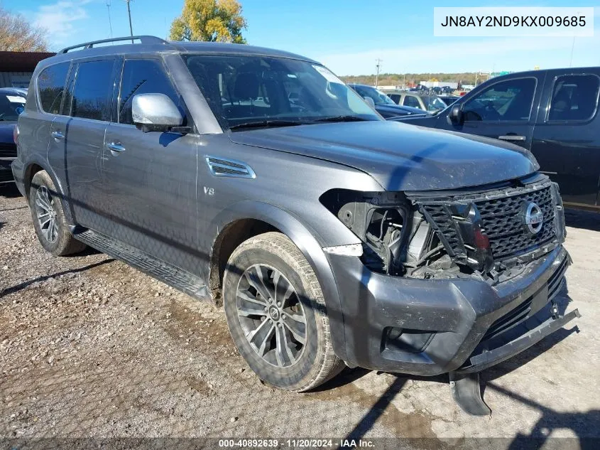 2019 Nissan Armada Sl VIN: JN8AY2ND9KX009685 Lot: 40892639