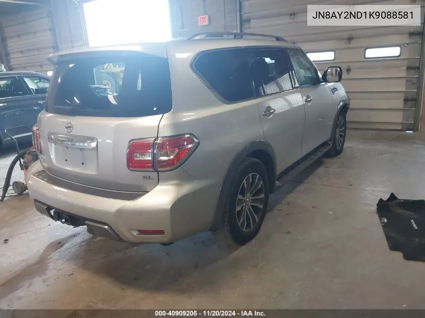 2019 Nissan Armada Sl VIN: JN8AY2ND1K9088581 Lot: 40909205