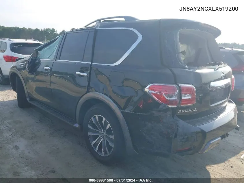 JN8AY2NCXLX519200 2020 Nissan Armada Sl 4Wd