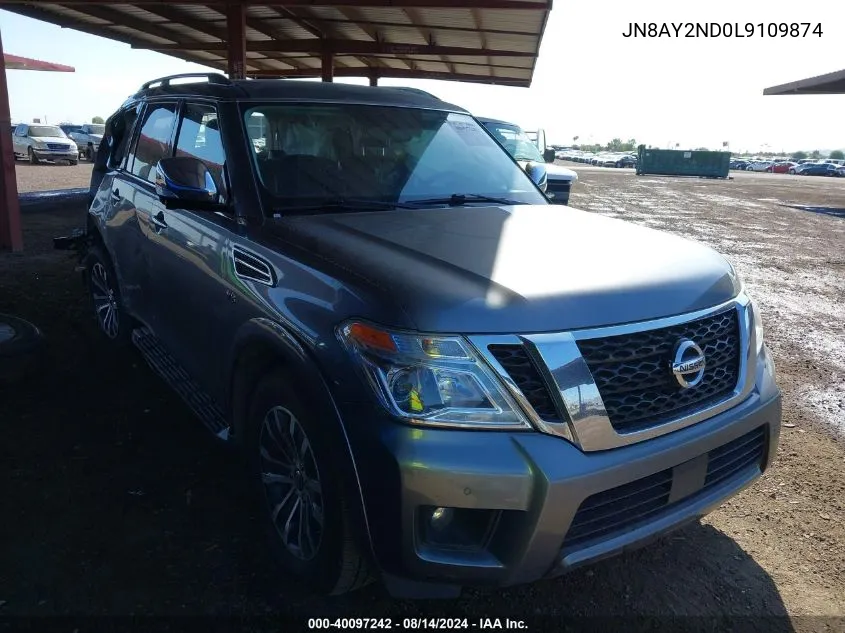 2020 Nissan Armada Sl 2Wd VIN: JN8AY2ND0L9109874 Lot: 40097242