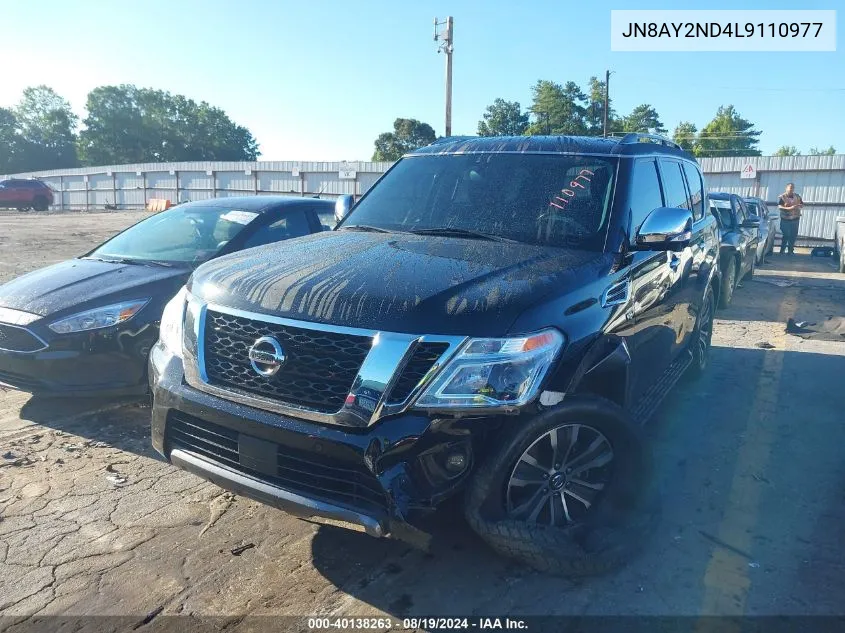 2020 Nissan Armada Sl 2Wd VIN: JN8AY2ND4L9110977 Lot: 40138263