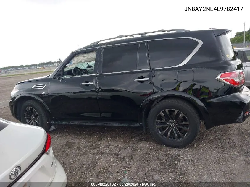 2020 Nissan Armada Platinum 4Wd VIN: JN8AY2NE4L9782417 Lot: 40220132