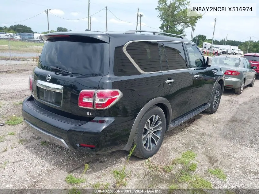 2020 Nissan Armada Sl 4Wd VIN: JN8AY2NC8LX516974 Lot: 40228636