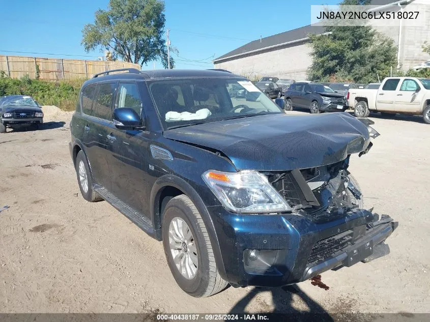 2020 Nissan Armada Sv 4Wd VIN: JN8AY2NC6LX518027 Lot: 40438187