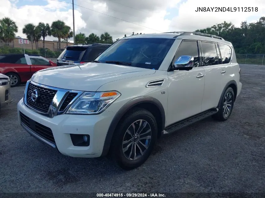 2020 Nissan Armada Sv/Sl/Platinum VIN: JN8AY2ND4L9112518 Lot: 40474915