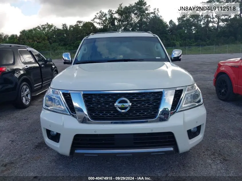 2020 Nissan Armada Sv/Sl/Platinum VIN: JN8AY2ND4L9112518 Lot: 40474915