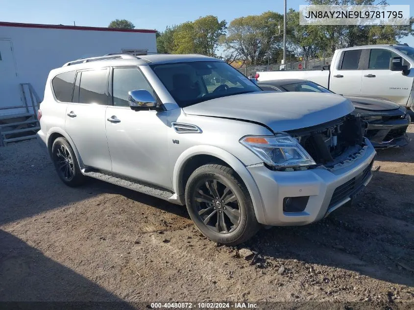 2020 Nissan Armada Platinum 4Wd VIN: JN8AY2NE9L9781795 Lot: 40480872