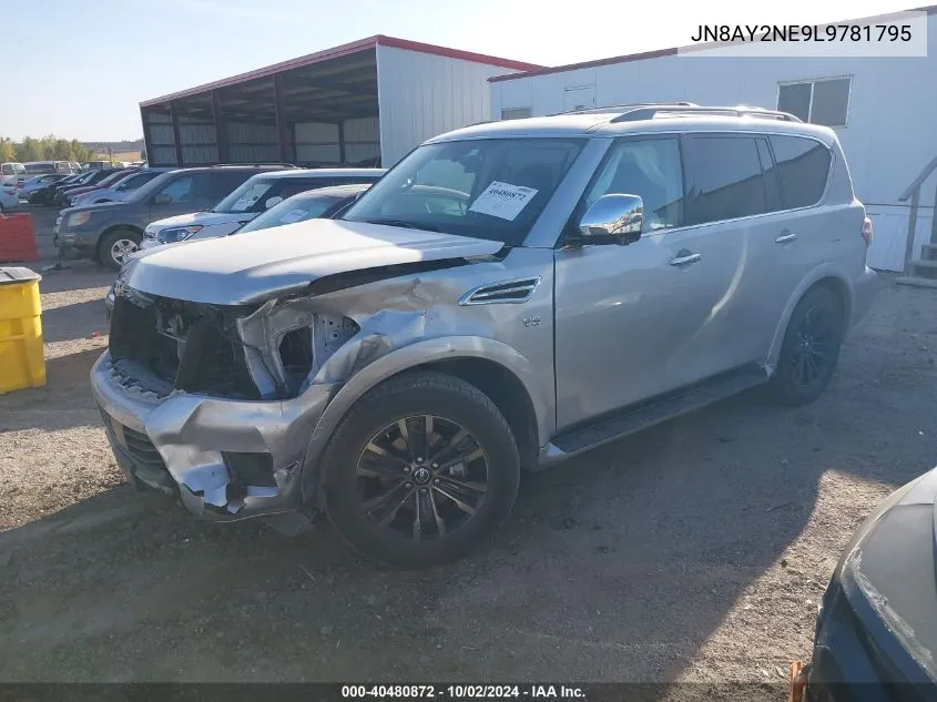 2020 Nissan Armada Platinum 4Wd VIN: JN8AY2NE9L9781795 Lot: 40480872