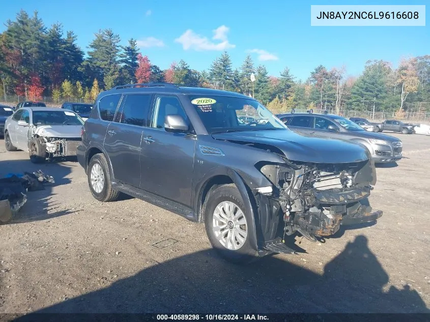 2020 Nissan Armada Sv 4Wd VIN: JN8AY2NC6L9616608 Lot: 40589298