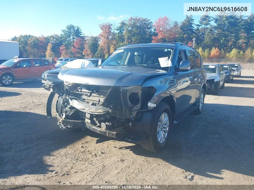 2020 Nissan Armada Sv 4Wd VIN: JN8AY2NC6L9616608 Lot: 40589298