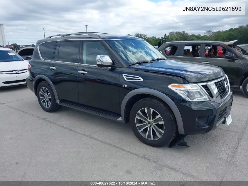 2020 Nissan Armada Sl 4Wd VIN: JN8AY2NC5L9621699 Lot: 40627822