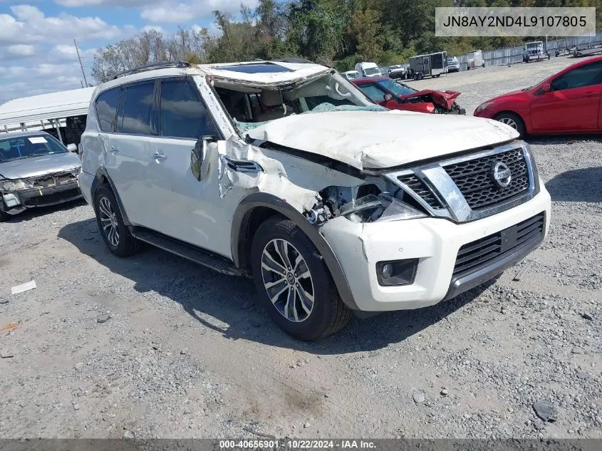 2020 Nissan Armada Sl 2Wd VIN: JN8AY2ND4L9107805 Lot: 40656901