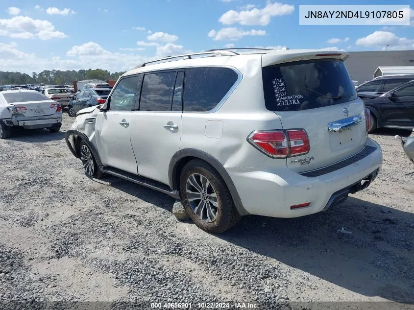 2020 Nissan Armada Sl 2Wd VIN: JN8AY2ND4L9107805 Lot: 40656901