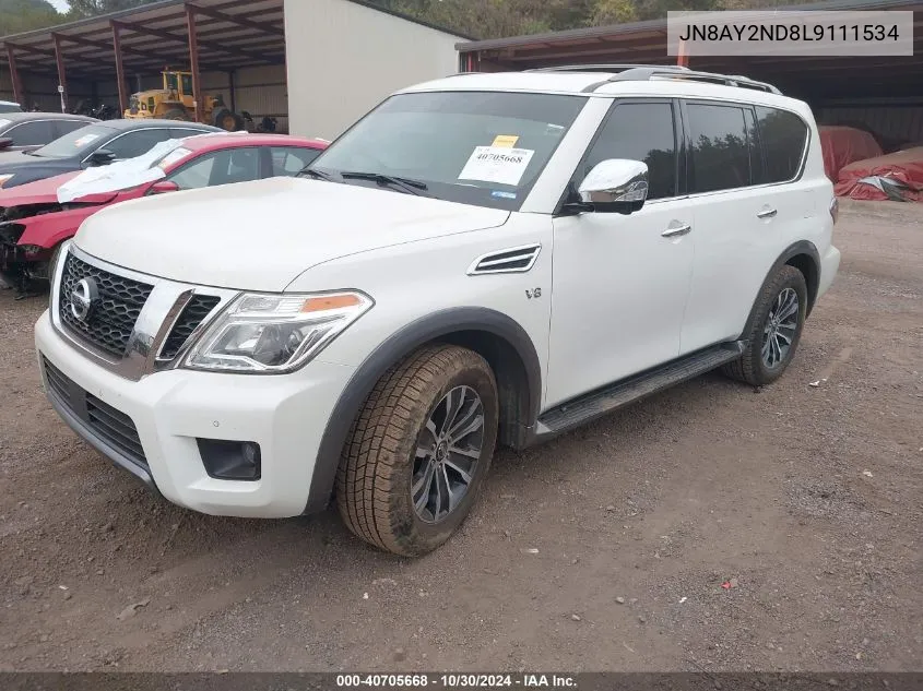 JN8AY2ND8L9111534 2020 Nissan Armada Sl 2Wd