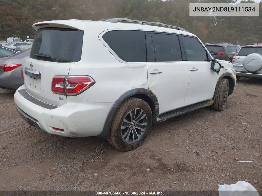 JN8AY2ND8L9111534 2020 Nissan Armada Sl 2Wd