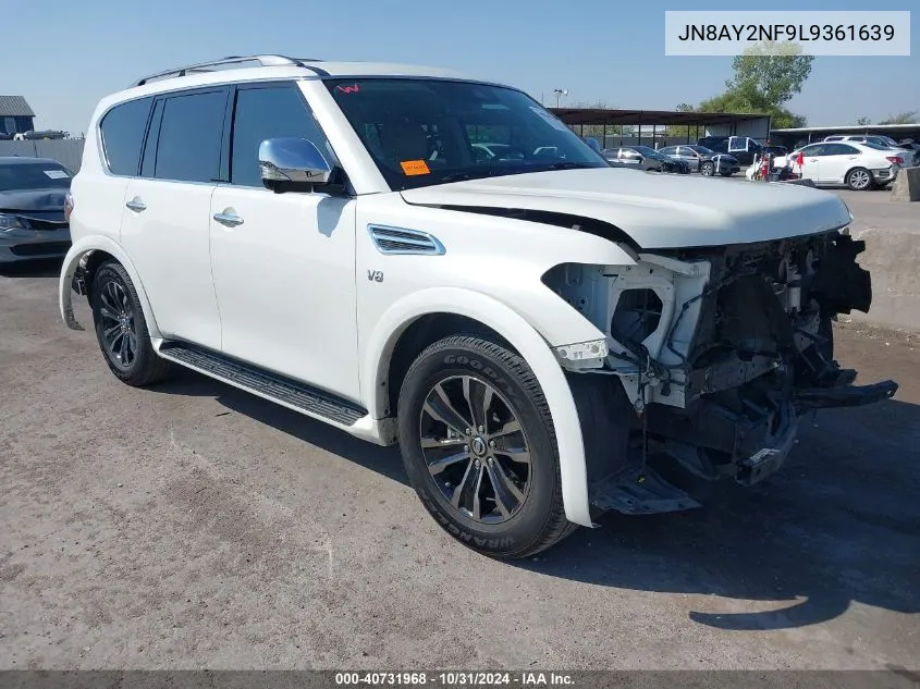 2020 Nissan Armada Platinum 2Wd VIN: JN8AY2NF9L9361639 Lot: 40731968