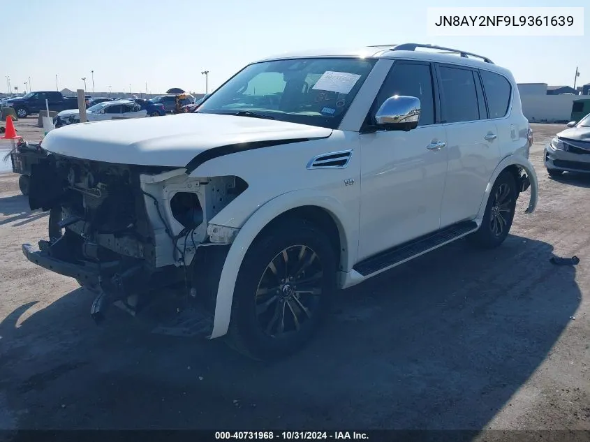 2020 Nissan Armada Platinum 2Wd VIN: JN8AY2NF9L9361639 Lot: 40731968