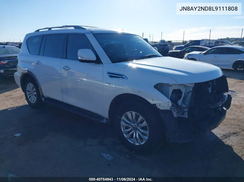 2020 Nissan Armada Sv 2Wd VIN: JN8AY2ND8L9111808 Lot: 40754943