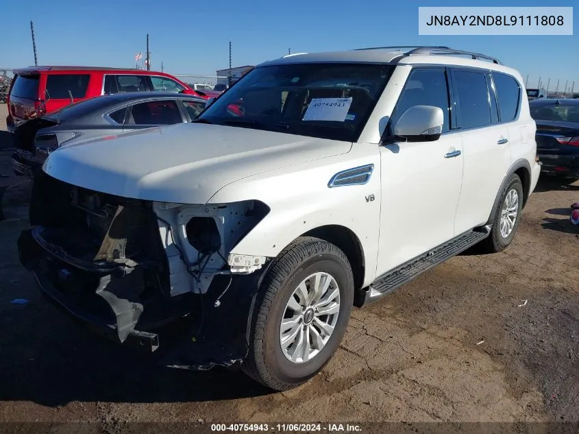 2020 Nissan Armada Sv 2Wd VIN: JN8AY2ND8L9111808 Lot: 40754943