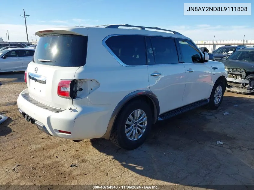 2020 Nissan Armada Sv 2Wd VIN: JN8AY2ND8L9111808 Lot: 40754943