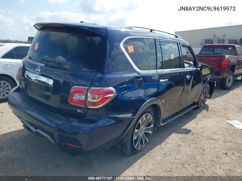 2020 Nissan Armada Sl 4Wd VIN: JN8AY2NC9L9619972 Lot: 40777107