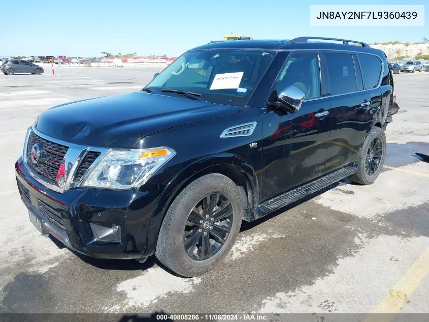 2020 Nissan Armada Platinum 2Wd VIN: JN8AY2NF7L9360439 Lot: 40805286