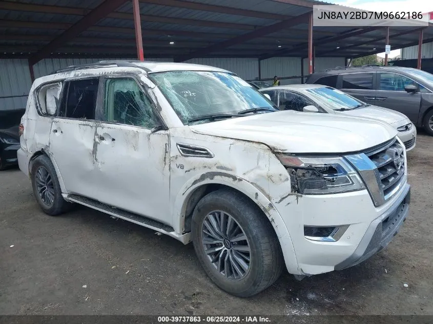 2021 Nissan Armada Sl 4Wd VIN: JN8AY2BD7M9662186 Lot: 39737863