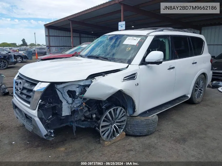 2021 Nissan Armada Sl 4Wd VIN: JN8AY2BD7M9662186 Lot: 39737863