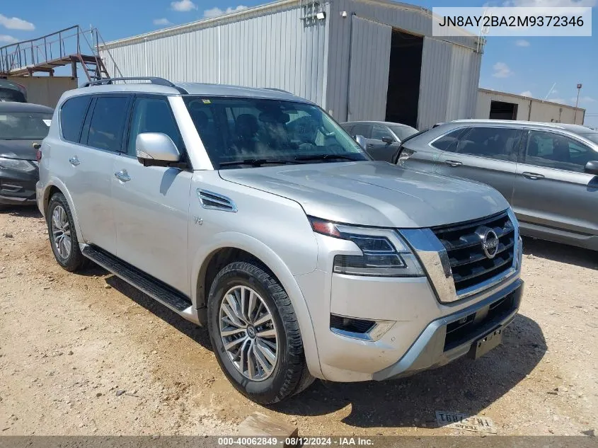 JN8AY2BA2M9372346 2021 Nissan Armada Sl 2Wd