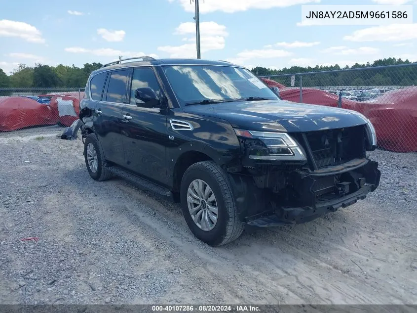 2021 Nissan Armada Sv VIN: JN8AY2AD5M9661586 Lot: 40107286