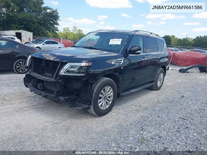 2021 Nissan Armada Sv VIN: JN8AY2AD5M9661586 Lot: 40107286