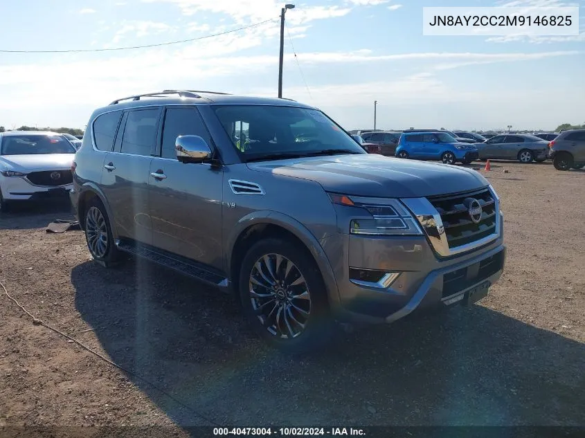 2021 Nissan Armada Platinum 2Wd VIN: JN8AY2CC2M9146825 Lot: 40473004