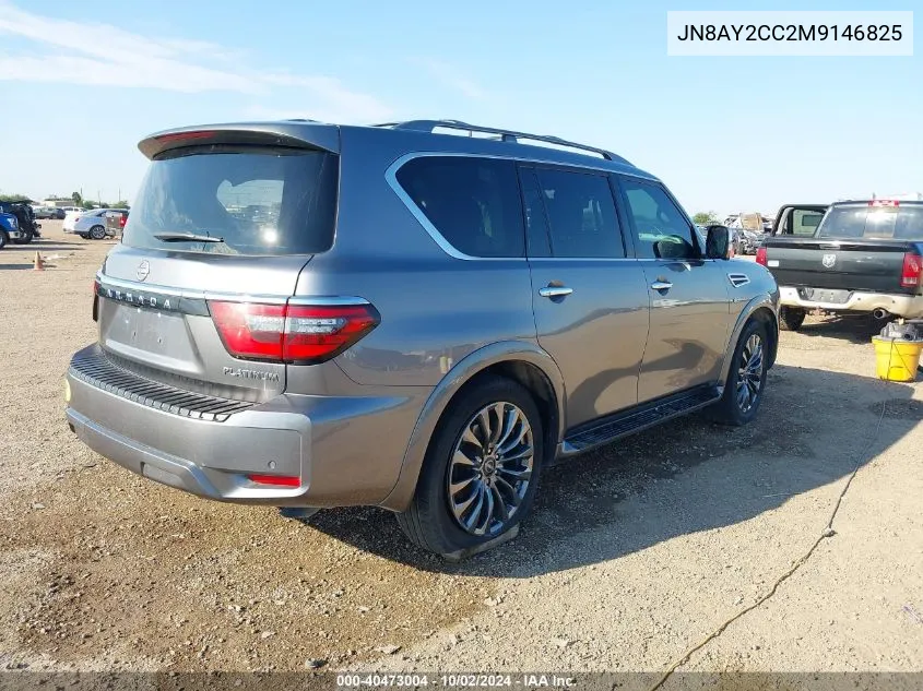 2021 Nissan Armada Platinum 2Wd VIN: JN8AY2CC2M9146825 Lot: 40473004