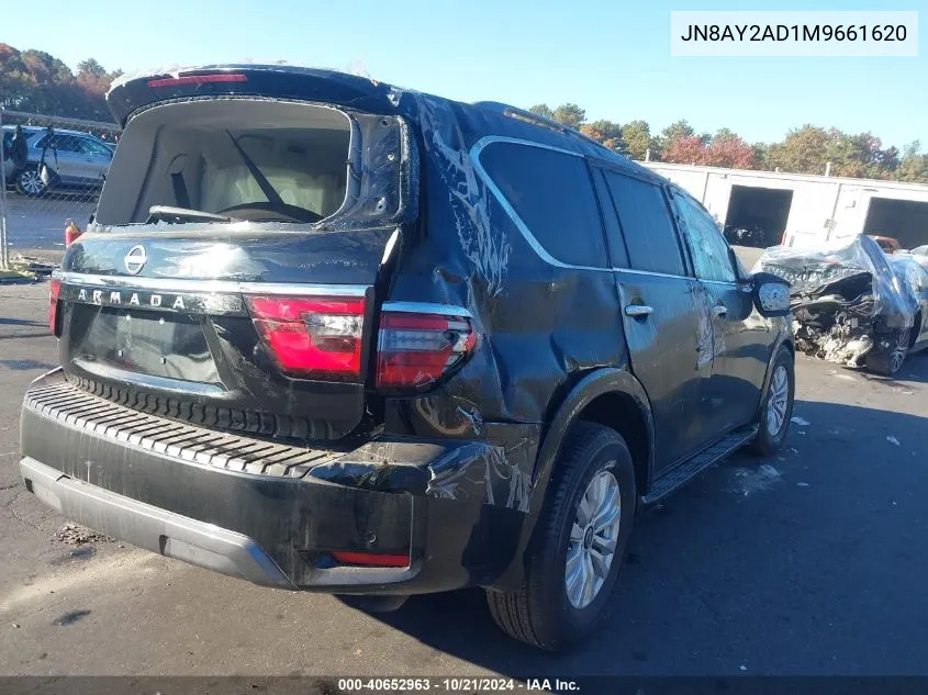 2021 Nissan Armada Sv 4Wd VIN: JN8AY2AD1M9661620 Lot: 40652963