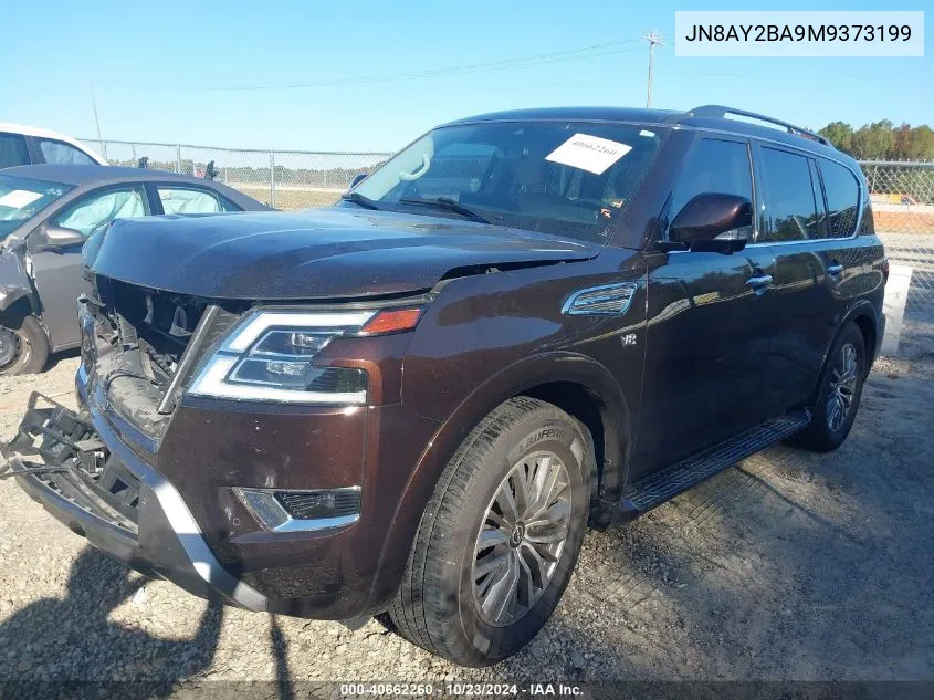 2021 Nissan Armada Sl 2Wd VIN: JN8AY2BA9M9373199 Lot: 40662260